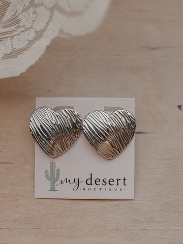 Silver Heart Earrings